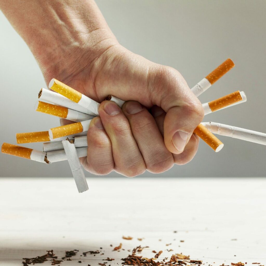 Stop smoking tobacco with the soft laser